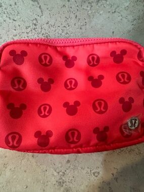 lululemon athletica Bright Red Crossbody Pouch with Dark Red Logo Print